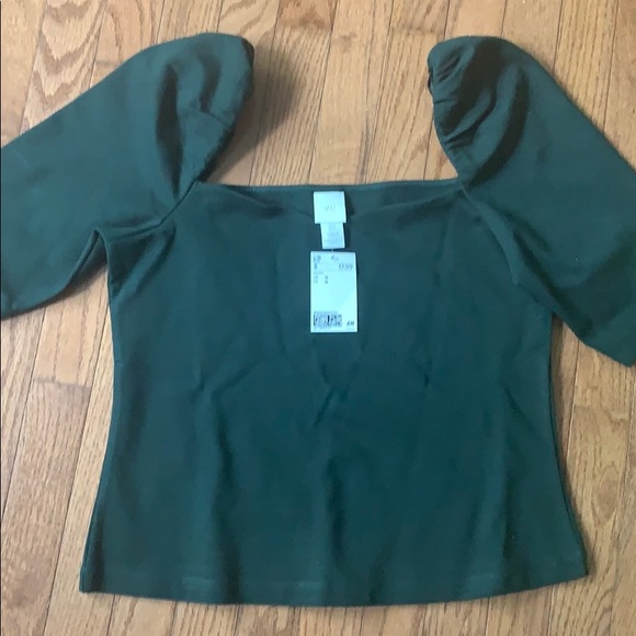 H&M Emerald Green Top NWT - Picture 1 of 2